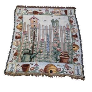 Vintage Robin Betterley Tapestry/Throw Gardening  Theme